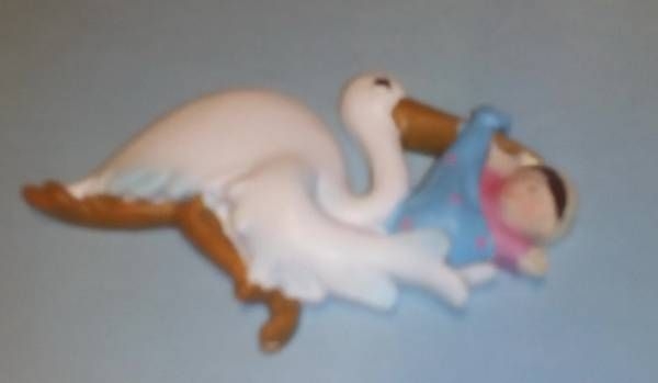 2D-Figur - Storch mit Baby