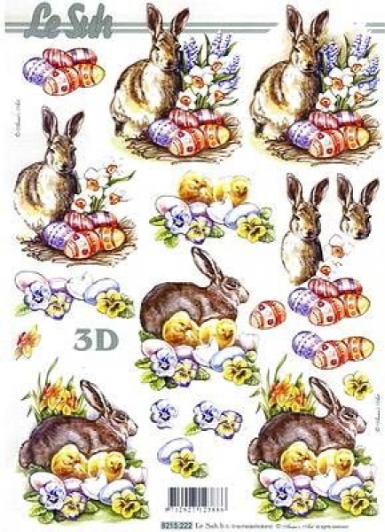 0754 - LeSuh - 3D Bogen - DIN A4 - 21 x 29,7 cm -   Ostern