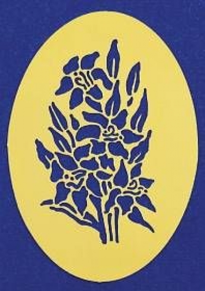Embossingschablone - Narzissen - ovall - 90 x 65 mm – statt 2,80 EUR