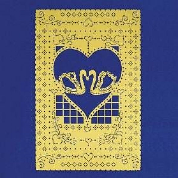 Stech- und Prägeschablone – 145 x 95 mm – Herz mit Schwänen – von Jenny Design – statt 5,70 EUR