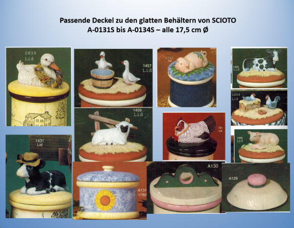 SCIOTO-Gießform - neu – glatter Behälter ohne Deckel (siehe Beschreibung) – 16,5 cm hoch – 17,5 cm Ø  - USA