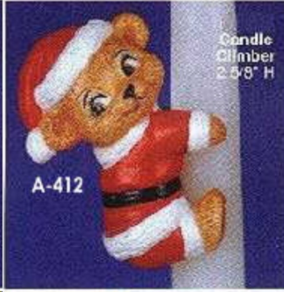 Teddy-Kerzenkletterer – 6,7 cm hoch  – Schrühware