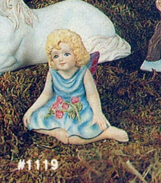 Sitzende Elfe – 7,5 cm hoch – Schrühware