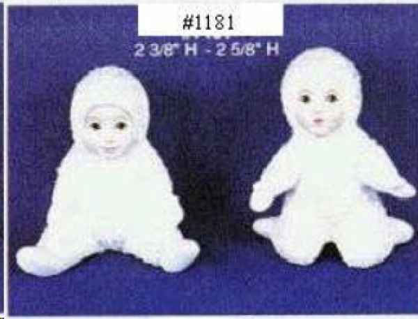 ALBERTAS-​Gießform – neu – Schneebabies – knieend und sitzend im 2er-​Set – bis 6,5 cm hoch - Sonderangebot