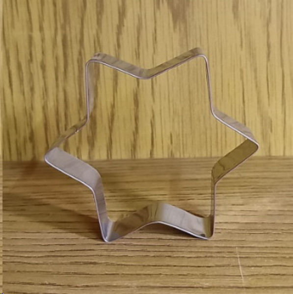 Ausstecher aus Edelstahl – Stern – 7,5 cm Ø – 1,7 cm hoch