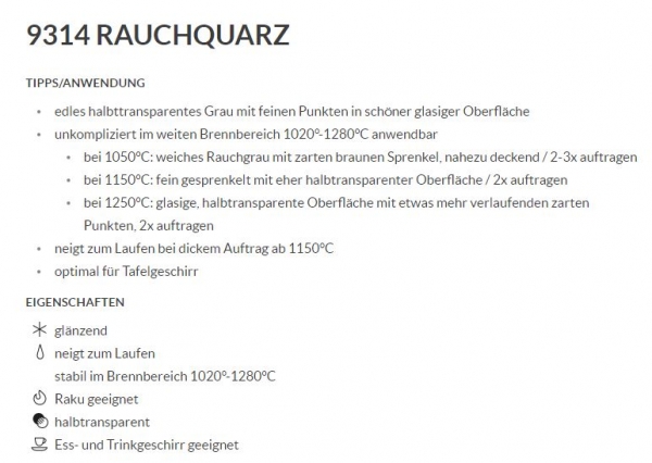 BOTZ PRO – Rauchquarz – Smoky Quartz – 200 ml – 1020 - 1280 °C