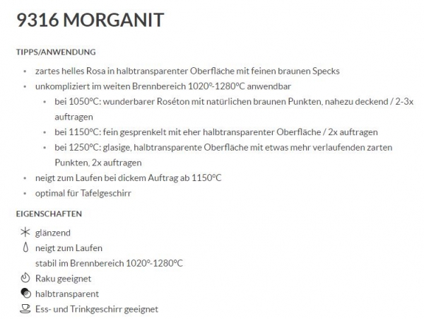 BOTZ PRO – Morganit – Morganite – 800 ml – 1020 - 1280 °C