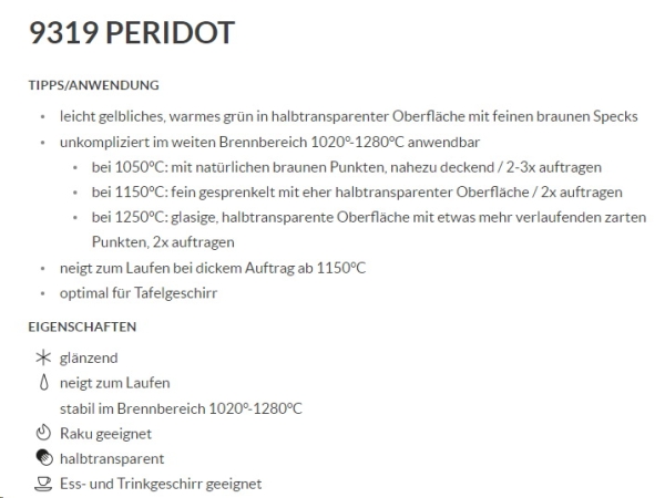 BOTZ PRO – Peridot – 1.020 bis 1.280 °C – 200 ml