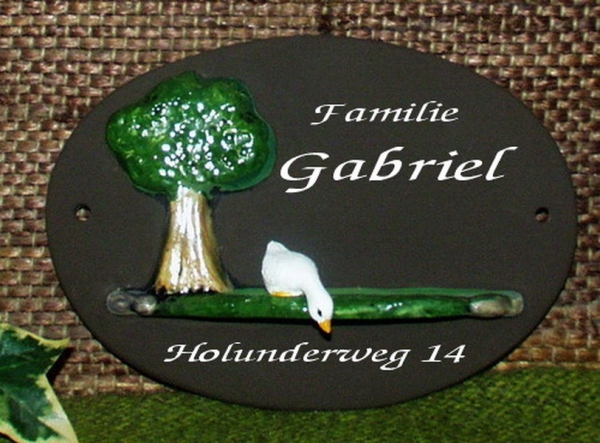 CARINA–Gießform – neu – Türschild mit Baum – 16,5 x 12 cm