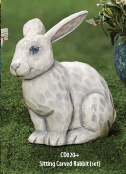MAYCO-Gießform - neu – Sitting Carved Rabbit – Sitzendes Kaninchen – 29,2 x 16,5 x 28 cm – USA