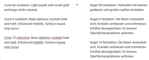 CG-1010 – Periwinkle Sky - MAYCO Jungle Gems ® – Kristallglasur – NONTOXIC – 1.000 bis 1.045 °C - Cone 06 bis Cone 05 – 16oz = 472 ml