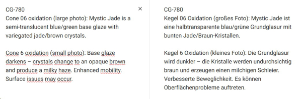 CG-780 – Mystic Jade - MAYCO Jungle Gems ® – Kristallglasur – NONTOXIC – 1.000 bis 1.045 °C - Cone 06 bis Cone 05 – 4oz = 118 ml