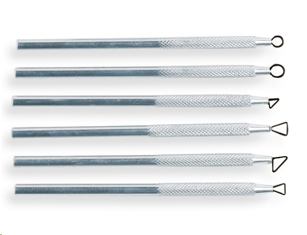 Modellierschlingen im 6er-Set– Metallgriff – 14 cm lang