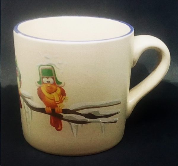 Keramik-Tasse  - Becher mit Wunschname – Rundum-Motiv / Henkel- und Innen-Motiv: Shire Horse - Pferdegespann
