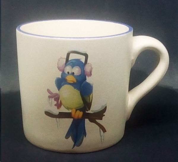 Keramik-Tasse - Becher mit Wunschname – Motiv: Chilly Bird B