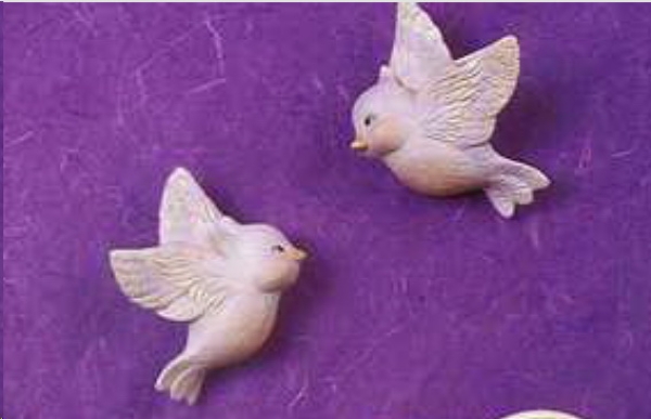 DONAS-Gießform - neu – Wandvögel in 2er-Set – je 7,5 cm – USA
