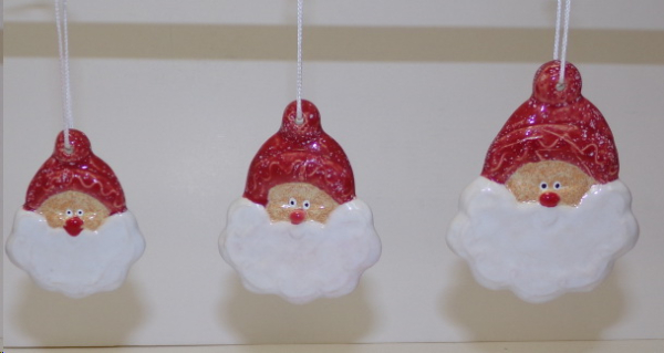 DONAS-Gießform - neu – GINGER SANTAS – Santa-Lebkuchen im 3er-Set – bis 9 cm hoch - USA