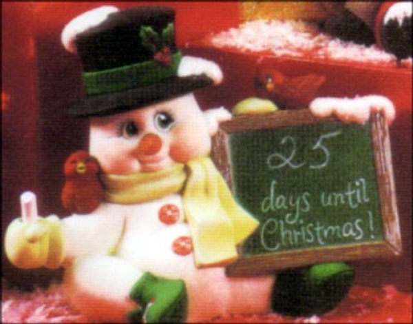 DONAS-Gießform - neu – XMAS COUNTDOWN SNOWMAN – Schneemann - 21,5 x 27 cm - USA