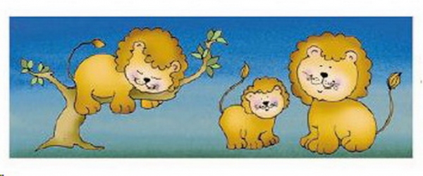 Decal – Löwen - Rundum-Motiv für Becher – 7 x 20 cm