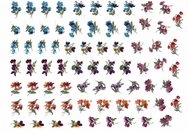 Decals – Blumen – 72er-Set – 15 mm