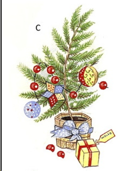 Decal – Weihnachtsbaum – 85 x 72 mm