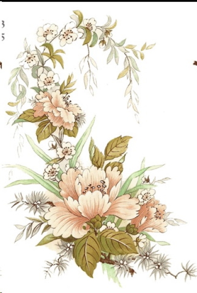 Decal – Blumen – Brocade – 130 x 80 mm