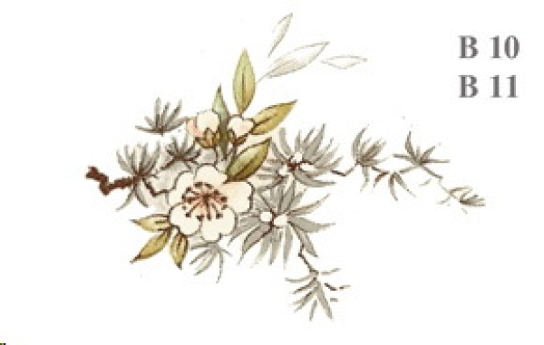 Decal – Blumen – Brocade – 40 x 30 mm