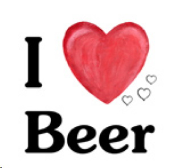 Decal – I Love You Series – I love Beer – 50 mm