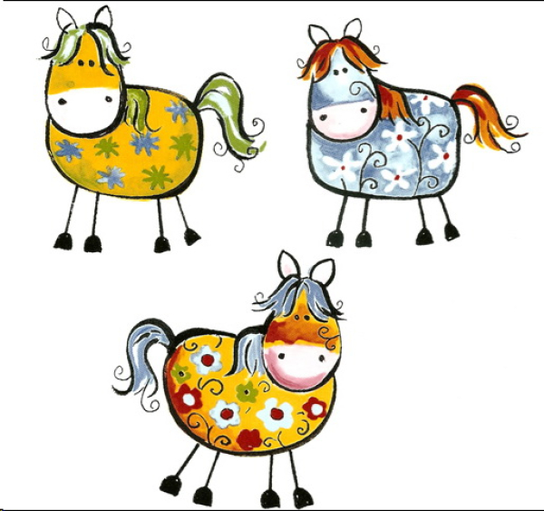 Decals – Crazy Farm Horse im 3er-Set – je 20 mm