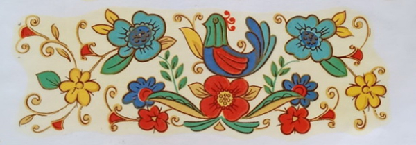 Decal – Bordüre – Blumen – Vögel – 140 x 50 mm – DISC