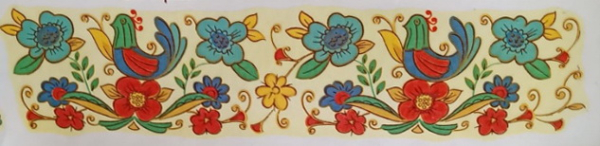 Decal – Bordüre – Blumen – Vögel – 220 x 50 mm – DISC