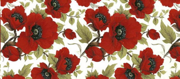 Decal – Chintzabschnitt – Poppy Clear – Small Size – 22 x 11 cm