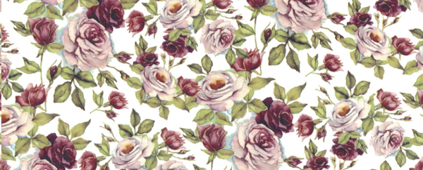 Decal – Chintzabschnitt – Rose Garden – Cream – 23 x 11,5 cm