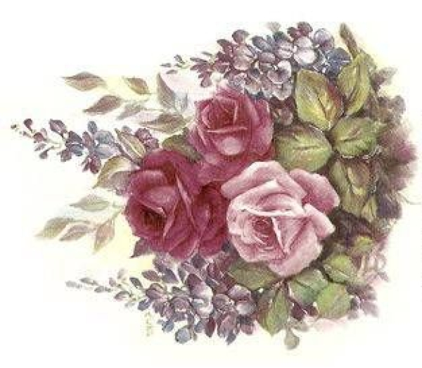 Decal – Lavender Rose - Blumen – 100 x 75 mm – DISC