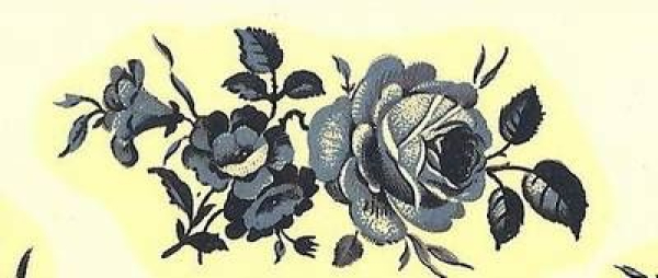 Decal – Blue Delft – blaue Rose – 60 x 30 mm – DISC