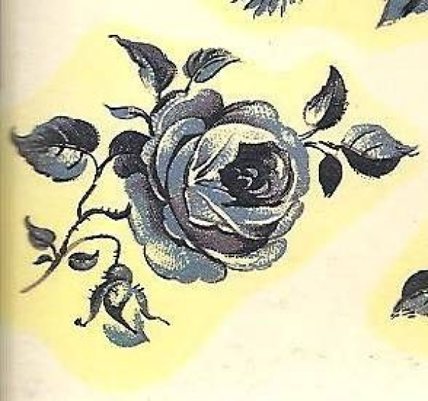 Decal – Blue Delft – blaue Rose – 32 x 32 mm – DISC