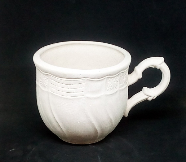 Tasse mit Dekor – Schrühware