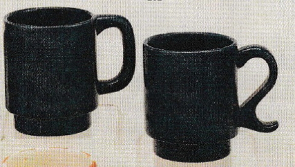 DUNCAN-Gießform - neu – Stacking Coffee Cup – Kaffeebecher mit 2 verschiedenen Henkeln – 10 cm hoch - USA