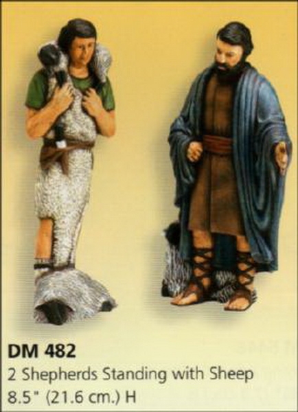 DUNCAN-Krippefiguren – groß – 13 Figuren bis 25,4 cm hoch – Schrühware