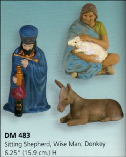 DUNCAN-Krippefiguren – groß – 13 Figuren bis 25,4 cm hoch – Schrühware