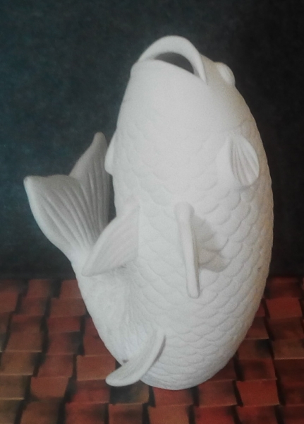 DUNCAN-Gießformen-Satz - neu – Fisch 20 cm hoch mit Basis 15 cm breit – als Windlicht oder für Brunnen -USA