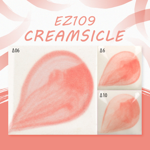 EZ-109 – Creamsickle – EZ Stroke – 29,5 ml - Unterglasurfarbe von DUNCAN / MAYCO – NONTOXIC – 1.000 bis 1.305 °C - Cone 06 bis Cone 10 – 1,25 oz = 37 ml