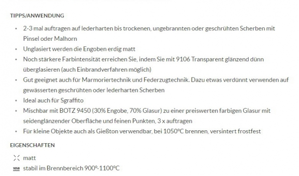 BOTZ – Engobe – Rot – 200 ml – 900 bis 1.100 °C