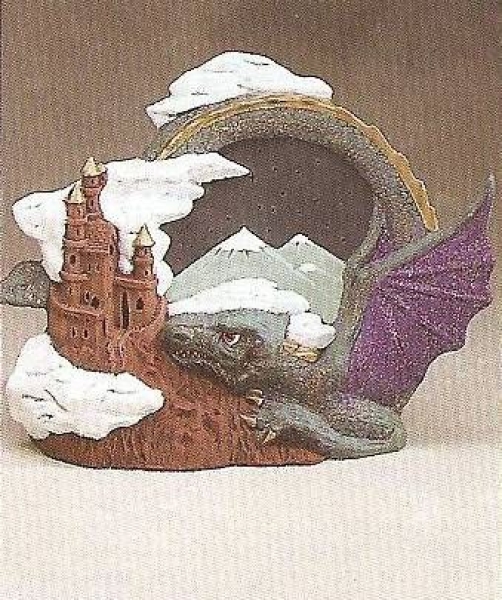 Mystical Light - Drachenlicht - 23 x 17,5 cm  - Schrühware