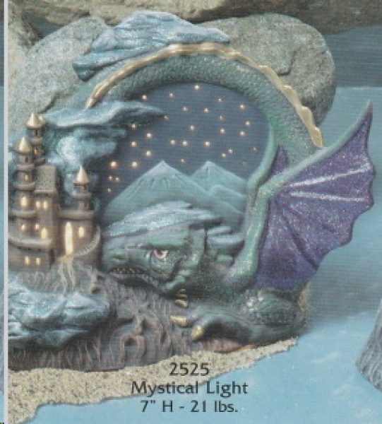 Mystical Light - Drachenlicht - 23 x 17,5 cm  - Schrühware