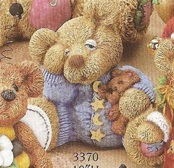 Müder Teddy - 24 cm hoch - Schrühware