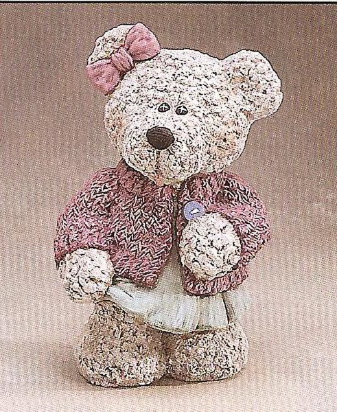 Teddymädchen mit Schleife - 27 cm hoch - Schrühware