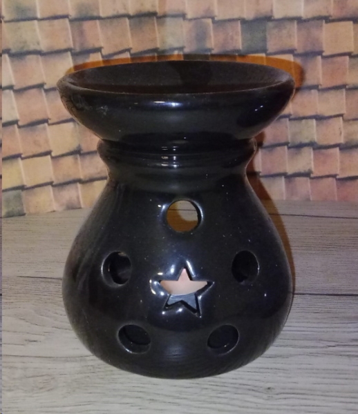 Keramik – Duftlampe – schwarz – 12 cm hoch – gute Verarbeitung – glasiert