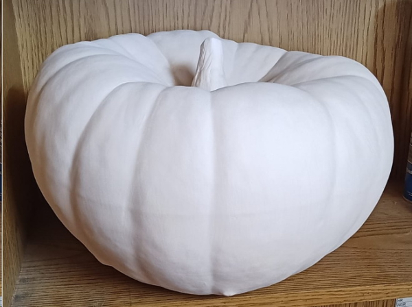 Riesenkürbis – 35 cm Durchmesser - Schrühware – Einzelstück – Sonderangebot