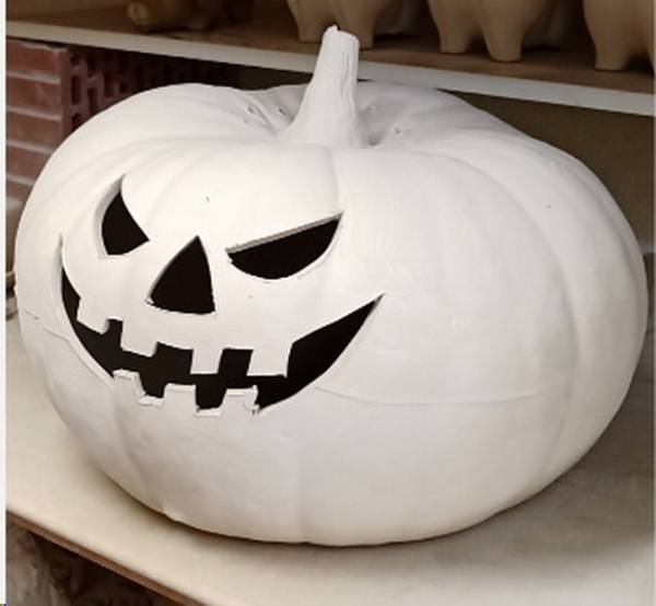 HARTENFELS–Gießform – gebraucht – Riesenkürbis – 35 cm Ø – schön zum Ausschneiden für Halloween – Neuwert 165 EUR – außen kleiner Wasserschaden